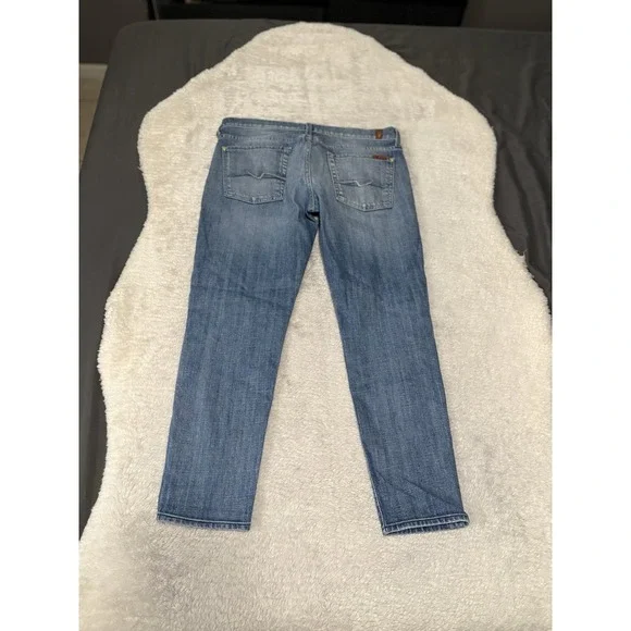 7 For All Mankind Josefina Skinny Boyfriend Womens Denim Jeans Size 29 Act 34 - Picture 2 of 8